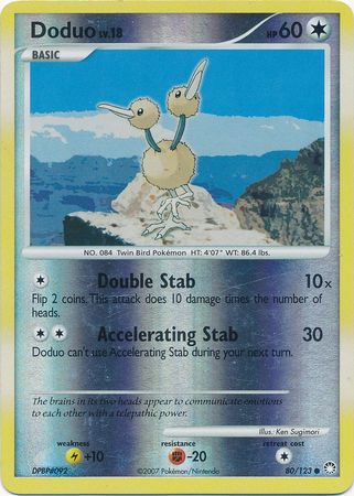 Doduo - 80/123 - Common - Reverse Holo