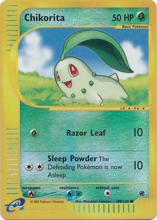 Chikorita - 100/165 - Common - Reverse Holo