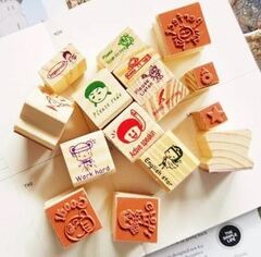 AS Teacher Wooden Stamp Set 16pcs with Case