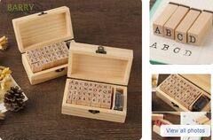 BARRY Wooden Stamps Craft 36Pcs Stamper Number Stamps Seal Set Stationery DIY Album Tools