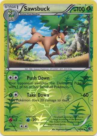 Sawsbuck - 16/98 - Rare - Reverse Holo