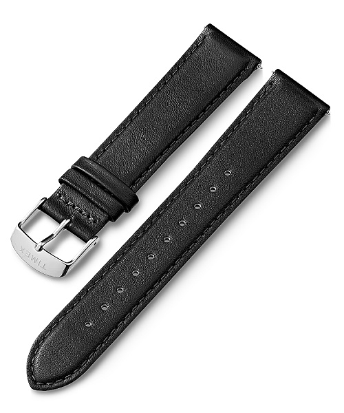 Timex - 20mm Quick Release Leather Strap - Black