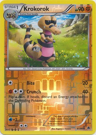 Krokorok - 61/98 - Uncommon - Reverse Holo