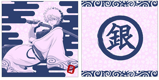 Gintama - Cushion Cover: Gintoki Floral Print