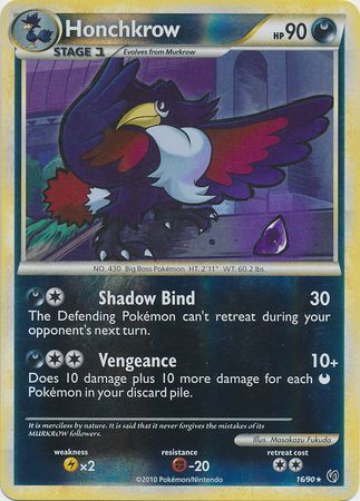 Honchkrow - 16/90 - Rare - Reverse Holo