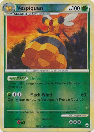 Vespiquen - 23/90 - Rare - Reverse Holo