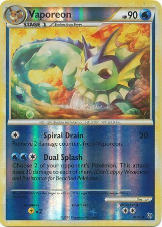 Vaporeon - 41/90 - Uncommon - Reverse Holo