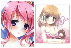 Sakura Mau Otome no Rondo - Manami & Yuri Rerelease Edition Hugging Pillow Cover w/Autographed Shikishi Board