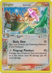 Kingler (Delta Species) - 22/100 - Rare - Reverse Holo