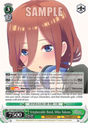 Irreplaceable Bond, Miku Nakano - 5HY/W90-E042S - SR