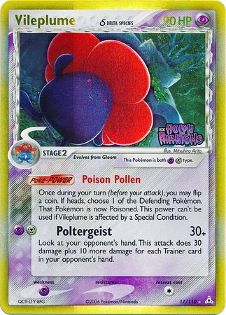 Vileplume - 17/110 - Holo Rare - Reverse Holo