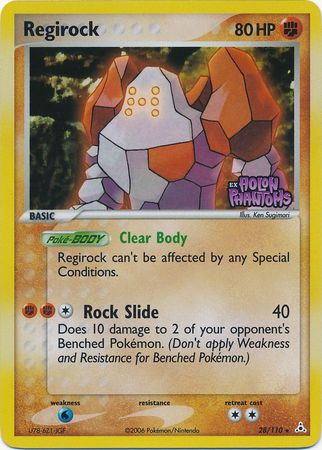 Regirock - 28/110 - Rare - Reverse Holo