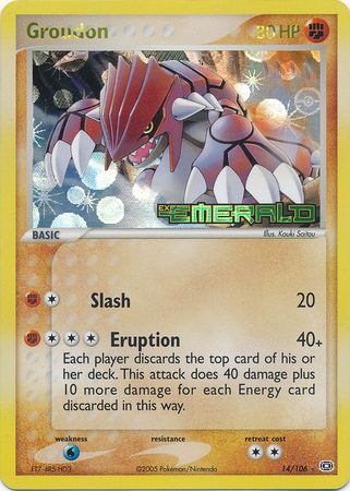 Groudon - 14/106 - Rare - Reverse Holo