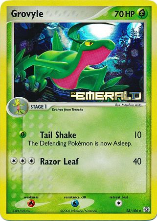 Grovyle - 28/106 - Uncommon - Reverse Holo