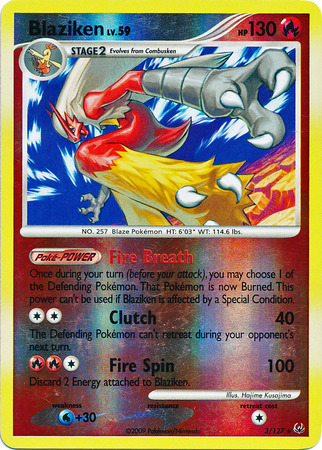 Blaziken - 3/127 - Holo Rare - Reverse Holo