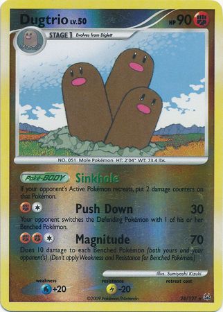 Dugtrio - 24/127 - Rare - Reverse Holo