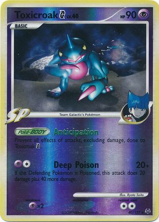 Toxicroak [G] - 40/127 - Rare - Reverse Holo