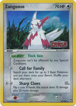 Zangoose - 25/108 - Rare - Reverse Holo