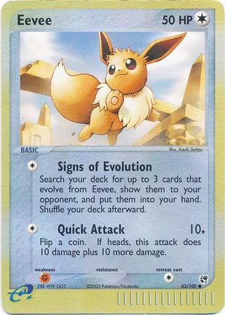 Eevee - 63/100 - Common - Reverse Holo