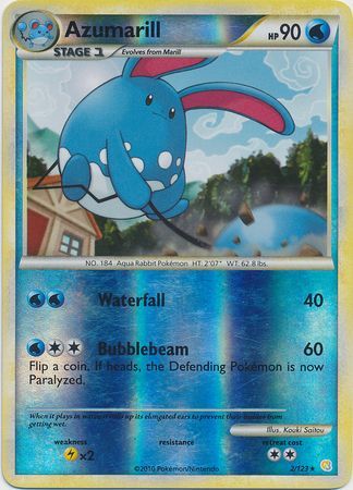 Azumarill - 2/123 - Holo Rare - Reverse Holo