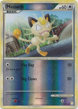 Meowth - 75/123 - Common - Reverse Holo