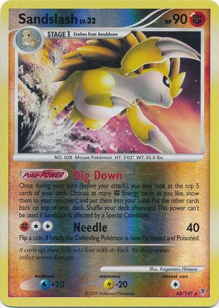 Sandslash - 42/147 - Rare - Reverse Holo