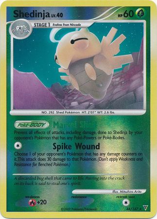 Shedinja - 44/147 - Rare - Reverse Holo