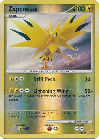 Zapdos - 48/147 - Rare - Reverse Holo