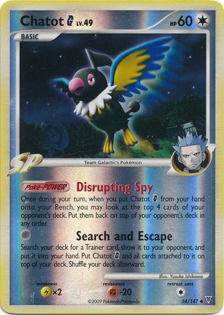 Chatot [G] - 54/147 - Uncommon - Reverse Holo