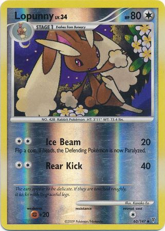 Lopunny - 63/147 - Uncommon - Reverse Holo