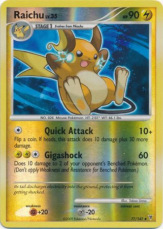 Raichu - 77/147 - Uncommon - Reverse Holo Raichu - 77/147 - Uncommon - Reverse Holo