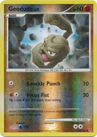 Geodude - 105/147 - Common - Reverse Holo