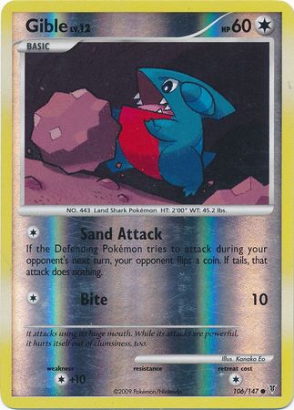 Gible - 106/147 - Common - Reverse Holo