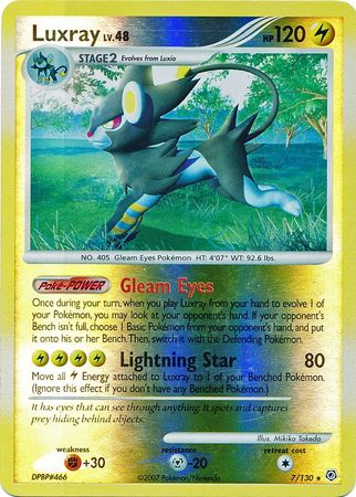 Luxray - 7/130 - Holo Rare - Reverse Holo