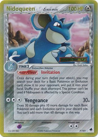 Nidoqueen (Espece Delta) - 7/101 - Holo Rare - Holo inverse // Nidoqueen (Delta Species) - 7/101 - Holo Rare - Reverse Holo