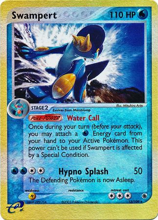 Swampert - 13/109 - Holo Rare - Reverse Holo