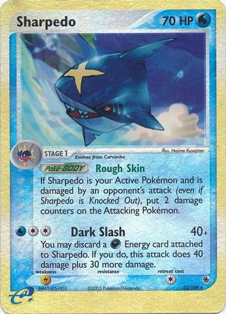 Sharpedo - 22/109 - Rare - Reverse Holo