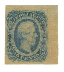 #CSA12 – 1863-64 10c Confederate States - Jefferson Davis - blue (Die B)