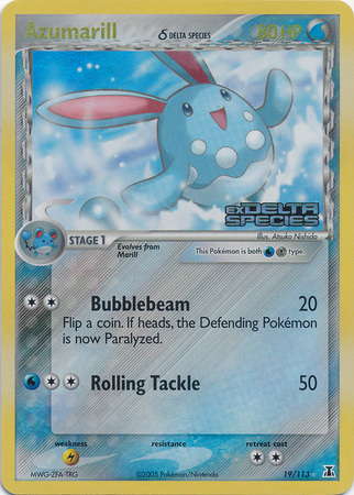 Azumarill (Delta) - 19/113 - Rare - Reverse Holo