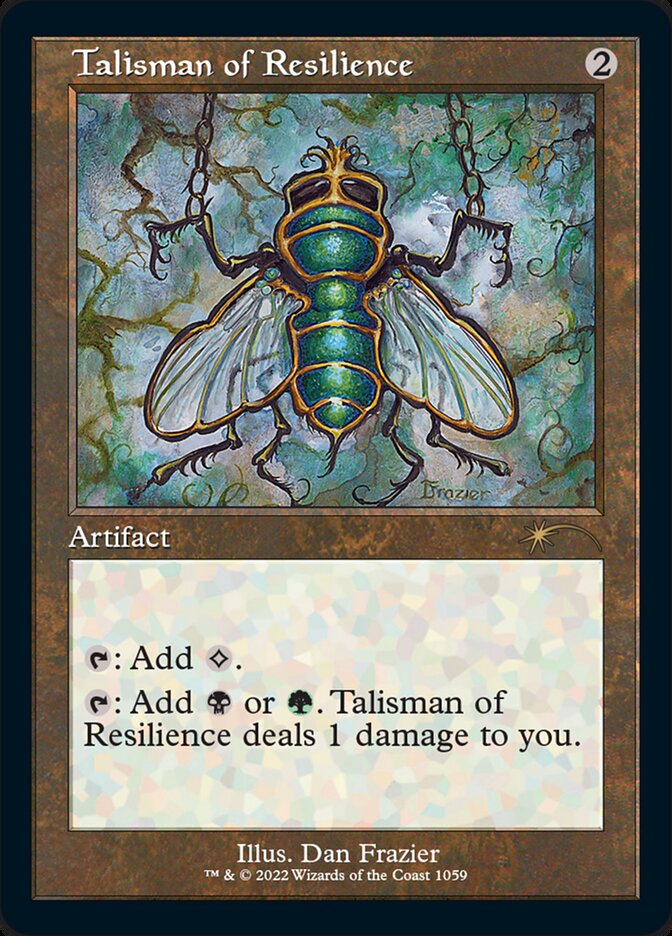 Talisman of Resilience - Retro Frame - Foil Etched