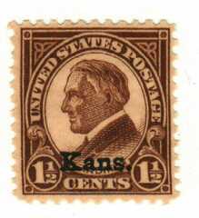 #659 – 1929 1 1/2c Harding, brown, Kansas-Nebraska overprints