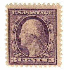 #501 – 1917 3c Washington, violet, type I