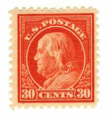 #516 – 1917 30c Franklin, orange red