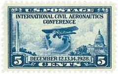 #650 – 1928 5c Globe and Airplane