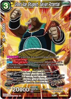 Great Ape Shugesh, Saiyan Potential - BT18-102 - UC - Foil