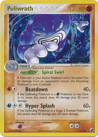 Poliwrath - 11/115 - Holo Rare - Reverse Holo