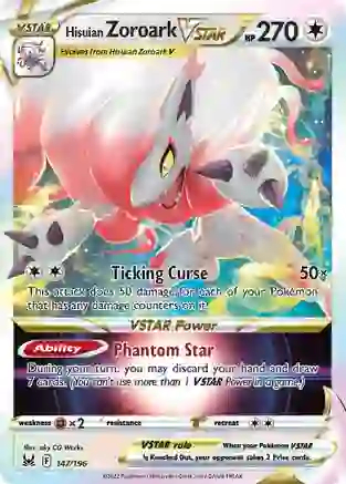 Hisuian Zoroark VSTAR - 147/196 - Ultra Rare - Holo - Pokemon Singles   Sword & Shield Sets  SWSH11: Lost Origin - Illustrious Cards and Games