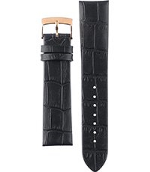 Mido Baroncelli 20mm Black Leather Strap - M600015045