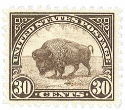 1931 30c Bison, brown