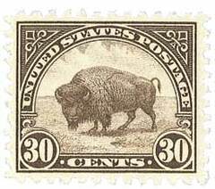 1931 30c Bison, brown